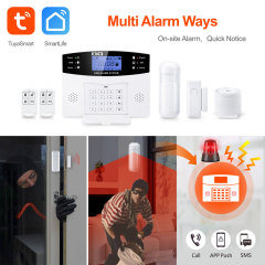 Tuya Smart WiFi GSM Home Alarm System - 200 Wireless & 8 Wired Zones, APP Control, 2G/4G Options