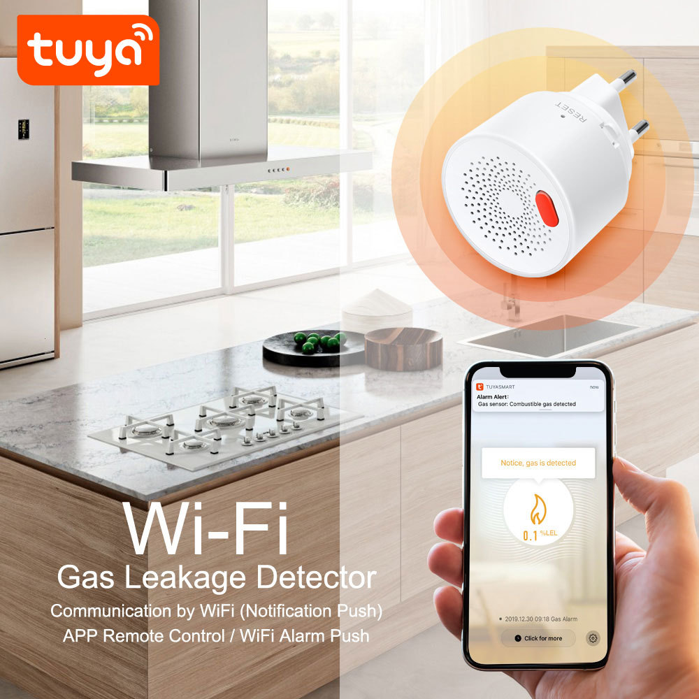 Tuya Smart WiFi Gas Sensor: Real - time Leak Detection, App Alerts, Works with Tuya Ecosystem