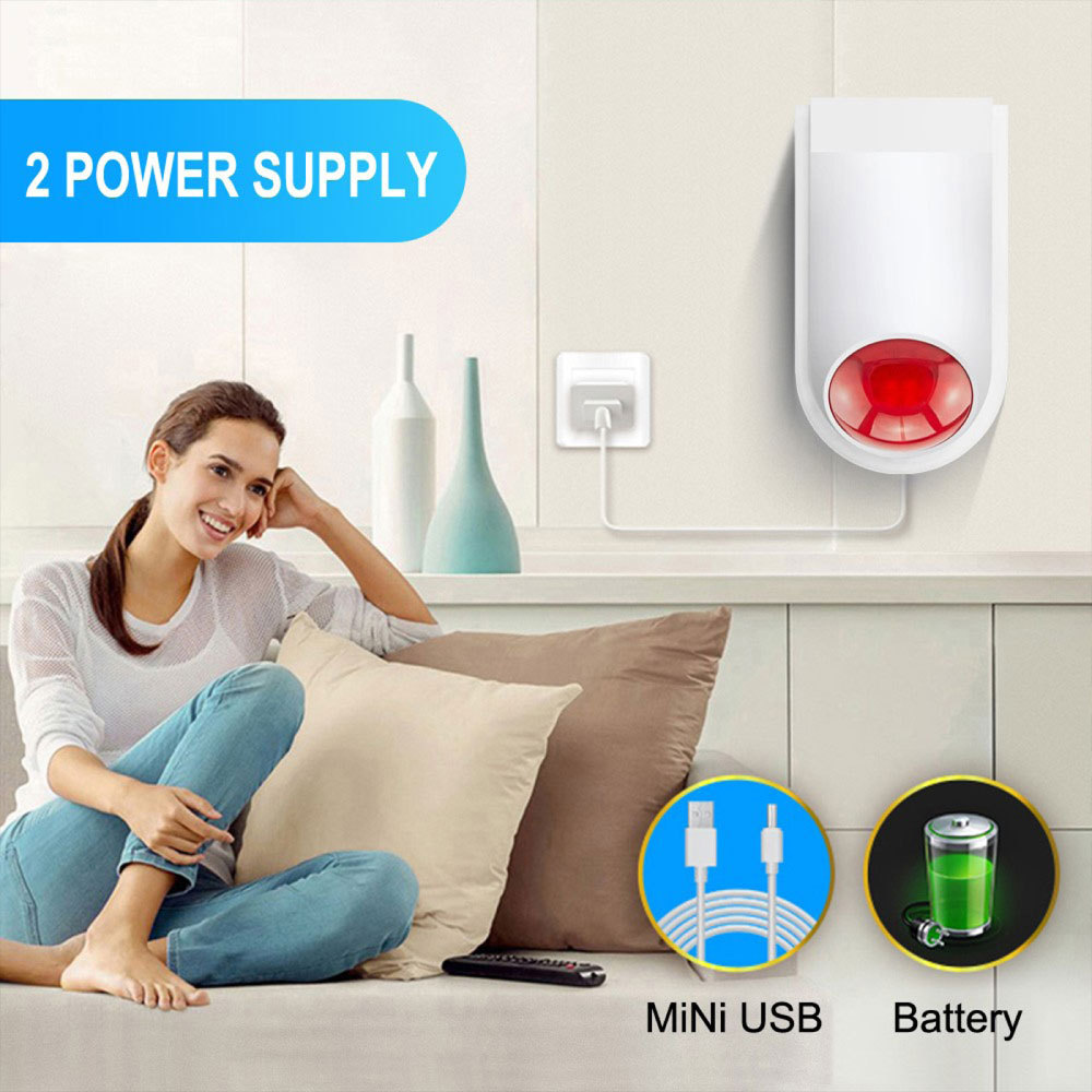 Tuya Smart WiFi Outdoor Siren Alarm System: 110 - 120dB, App/Voice Control, 100 Wireless Sensors Support