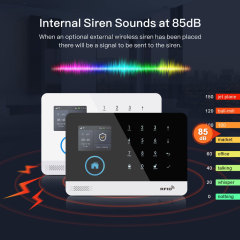 Tuya Smart WiFi GSM Alarm System - 2G/4G Options, 100 Wireless Detectors Support, Touch Panel