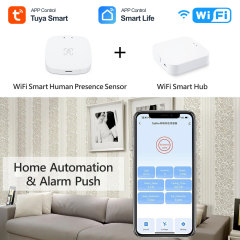 Tuya Smart WiFi Breathing Presence Sensor - Side Wall Mounted, mmWave Radar, App Control