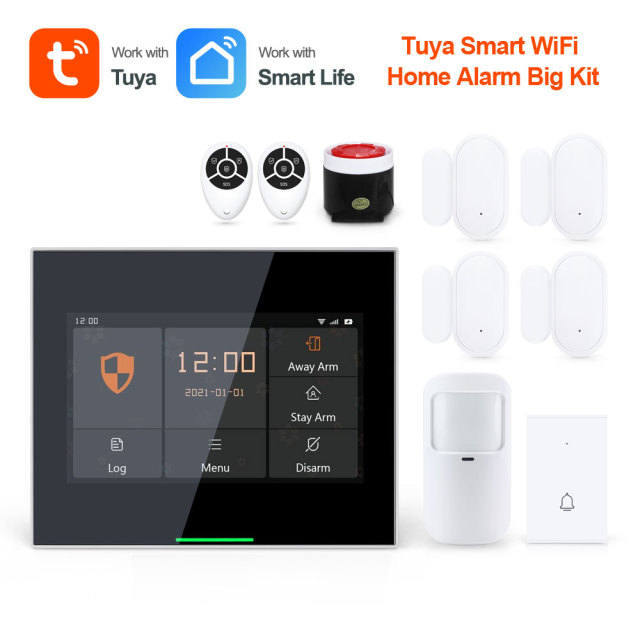 Tuya Smart WiFi & GSM Home Security Alarm System - Complete Protection Kit with Remote Control