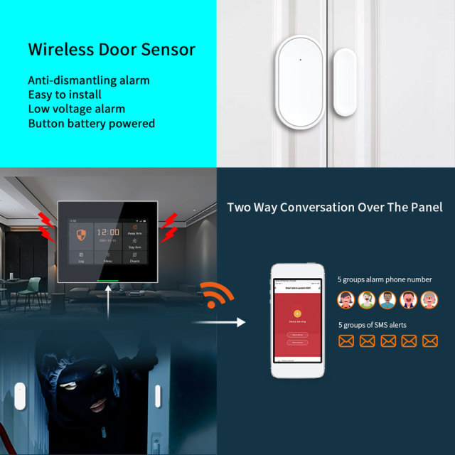 Tuya Smart WiFi & GSM Home Security Alarm System - Complete Protection Kit with Remote Control