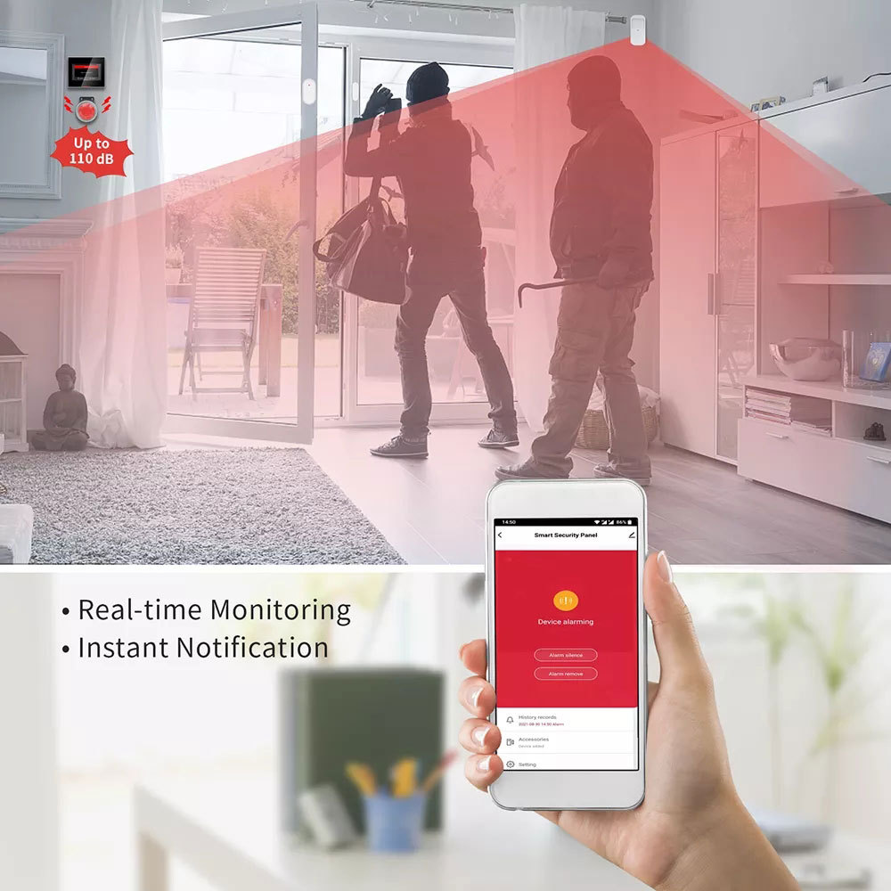 Tuya Smart WiFi & GSM Home Security Alarm System - Complete Protection Kit with Remote Control