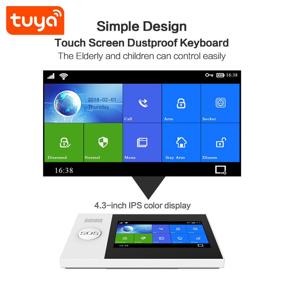 Tuya Smart WiFi & GSM Home Security Alarm System with Remote Control