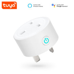Tuya Smart WiFi 16A UK Socket Plug with Energy Metering - Remote & Voice Control