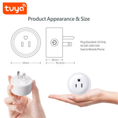 Tuya Smart WiFi US Socket Plug - Remote Control via App, Voice Control with Alexa/Google