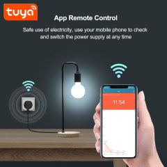 Tuya Smart WiFi 16A EU Socket Plug with Energy Metering - Remote Control, Voice Compatibility