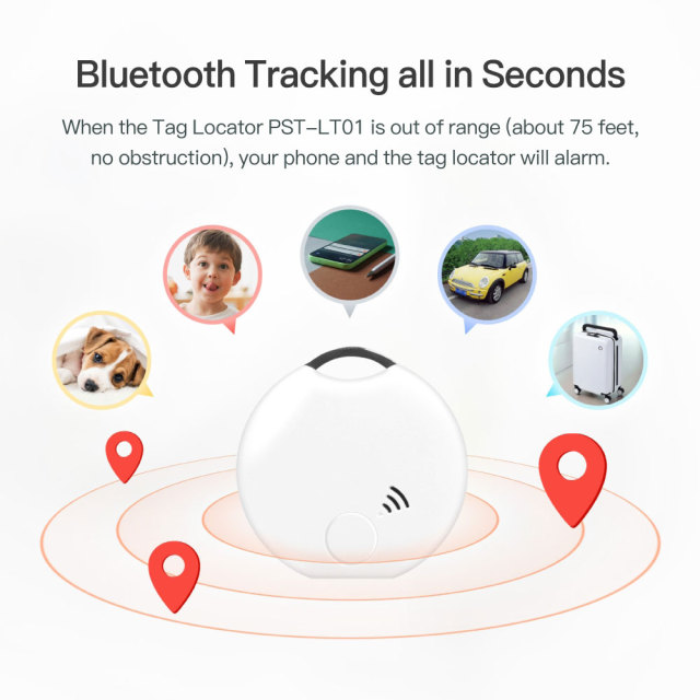 Tuya Smart Bluetooth Mini Anti-Lost Tag - GPS Locator for Keys, Phones & Pets
