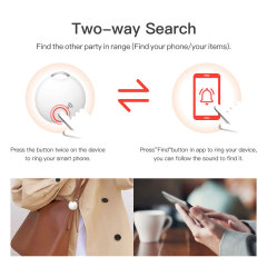 Tuya Smart Bluetooth Mini Anti-Lost Tag - GPS Locator for Keys, Phones & Pets