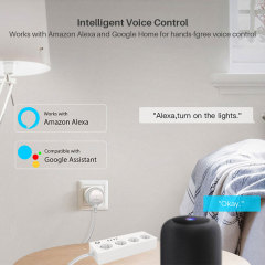 Tuya Smart WiFi EU 4-Outlet Sokcet Plug with USB - Remote App Control/Voice Control