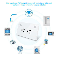 Tuya Smart US 2CH WiFi Smart Wall Socket - Voice & App Control