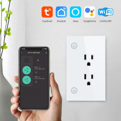 Tuya Smart US 2CH WiFi Smart Wall Socket - Voice & App Control