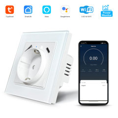 Tuya Smart WiFi EU Smart Wall Socket with Metering, USB & Type - C