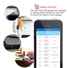 Tuya Smart WiFi Garage Door Opener - Remote Control via App, Voice Control with Alexa/Google