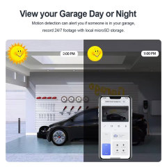 Tuya Smart WiFi Garage Door Opener with Camera - Remote Control, HD View, Voice Compatibility