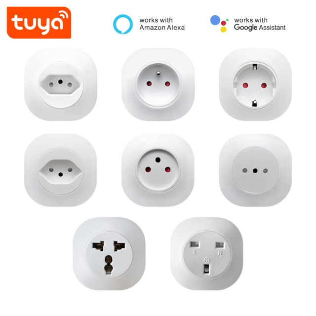 Tuya Smart WiFi Smart Socket - Worldwide Plug Standards, App/Voice Control, Timer Function (No Metering)