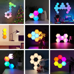 Tuya Smart RGBIC WiFi Hexagon Light 3PCS - Music Sync, Alexa/Google Assistant, DIY Modular Ambient Lighting