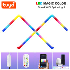 Tuya Smart RGBIC WiFi Splice Light 6PCS - Music Sync, Alexa/Google Assistant, DIY Shaping Ambient Lighting