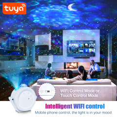 Tuya Smart WiFi 3-in-1 Star Projector - Sky Moon Star Music Sync Light, Alexa/Google Voice Control, App-Controlled Galaxy Projector for Bedroom Decor