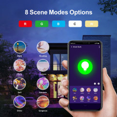 Tuya Smart WiFi RGBCW E14 Candle LED Bulb - 5W Dimmable, Alexa/Google Control, 16M Colors for Smart Home Lighting