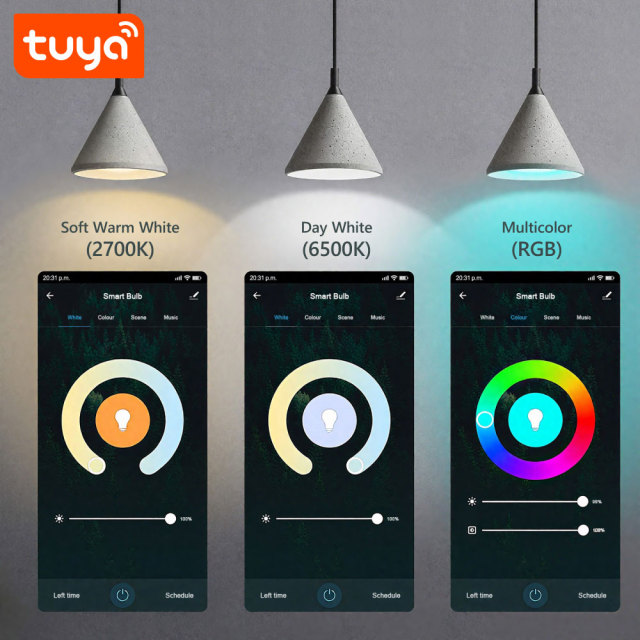 Tuya Smart WiFi RGBCW GU10 Bulb - 5W Dimmable LED, Alexa/Google Voice Control, 16M Colors & Scene Modes for Smart Home Lighting
