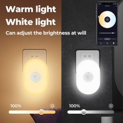 Tuya Smart 2-in-1 WiFi PIR Motion Sensor & Night Light - RGB, Alexa/Google Assistant Compatible, Smart Home Security & Ambient Lighting