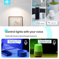 Tuya Smart WiFi Downlight RGBCW, 5-15W, 2700K-6500K, Works with Alexa/Google, App/Voice Control, Dimmable