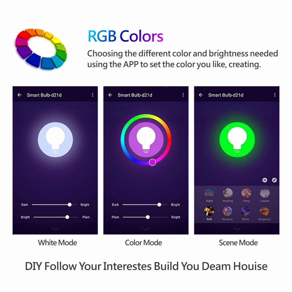 Tuya Smart WiFi Downlight RGBCW, 5-15W, 2700K-6500K, Works with Alexa/Google, App/Voice Control, Dimmable