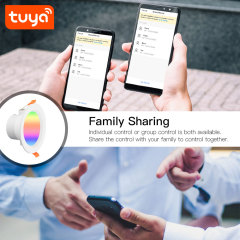 Tuya Smart WiFi Downlight RGBCW, 5-15W, 2700K-6500K, Works with Alexa/Google, App/Voice Control, Dimmable