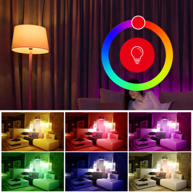 Tuya Smart RGBCW WiFi LED Bulb E27, 9W 900LM, Works with Alexa/Google, 16M Colors, Dimmable, Voice & App Control