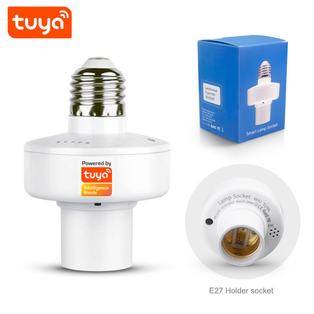 Tuya Smart WiFi Lamp Socket E27, Works with Alexa/Google, App/Voice Control, Timing & Group Control, Easy Installation