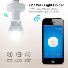 Tuya Smart WiFi Lamp Socket E27, Works with Alexa/Google, App/Voice Control, Timing & Group Control, Easy Installation