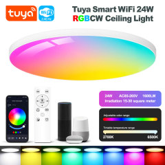 Tuya Smart WiFi RGBCW Ceiling Light 24W - Smart LED Ceiling Lamp with App, Voice Control