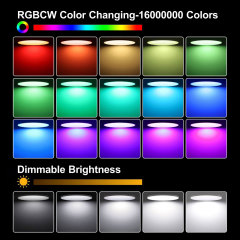 Tuya Smart WiFi RGBCW Ceiling Light 24W - Smart LED Ceiling Lamp with App, Voice Control