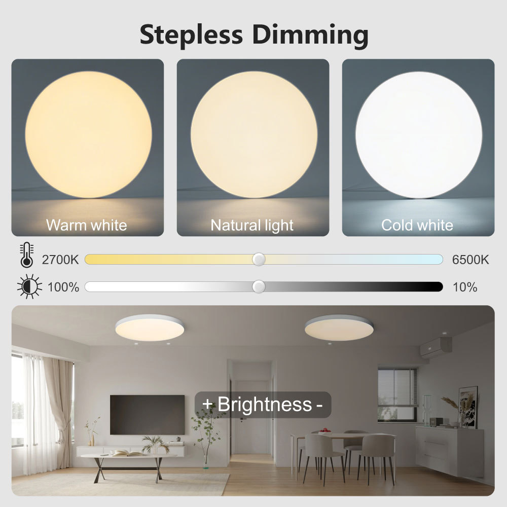 Tuya Smart WiFi RGBCW Ceiling Light 24W - Smart LED Ceiling Lamp with App, Voice Control