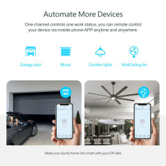 Tuya Smart WiFi 1CH Relay Module - RF433, Voice Control, App-Enabled Smart Relay for Home Automation