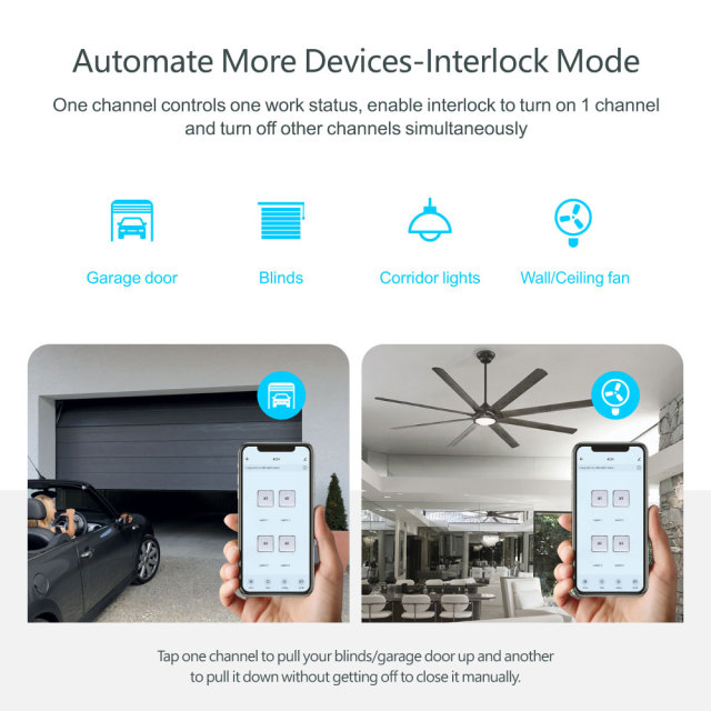 Tuya Smart WiFi 4CH Relay Module with RF433 – Voice Control, App-Enabled for Home Automation