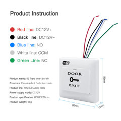 Tuya Smart WiFi Inching Door Switch Button - App-Controlled Smart Exit Door Switch for Easy Retrofit