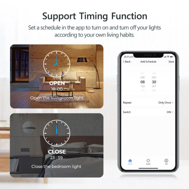 Tuya Smart WiFi 1CH Switch with RF433 – Voice Control, App-Enabled for Home Appliance Automation