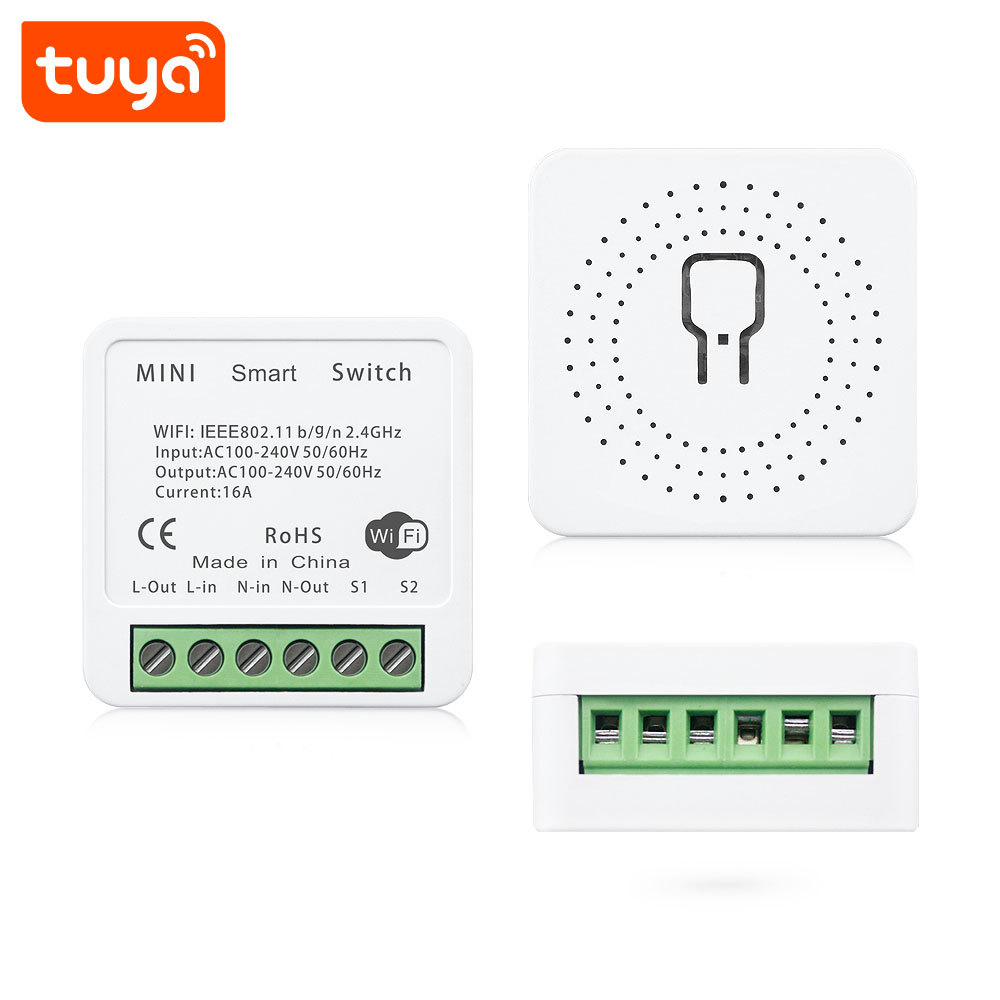 Tuya Smart Wi-Fi Mini 1CH Switch - Voice Control (Alexa/Google) 16A Smart Switch Module