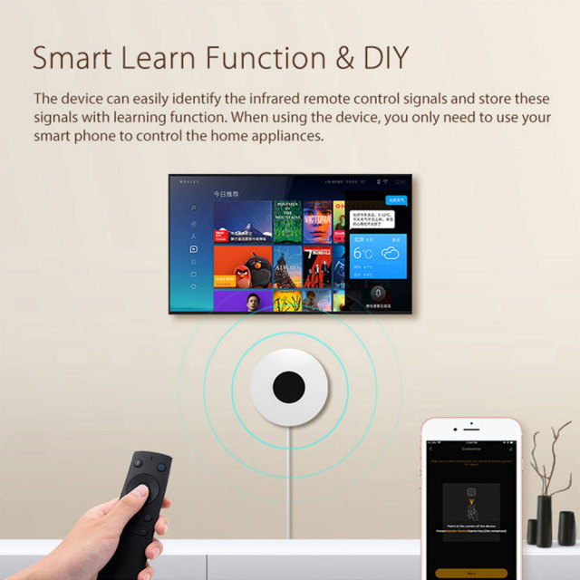 Tuya Smart Mini WiFi IR Remote Controller - Voice Control for Home Appliances