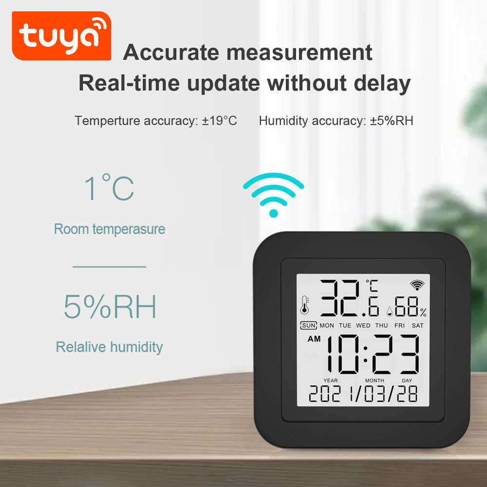 Tuya Smart WiFi IR Remote Control - Temp & Humidity Sensor, Voice Control for Home Appliance