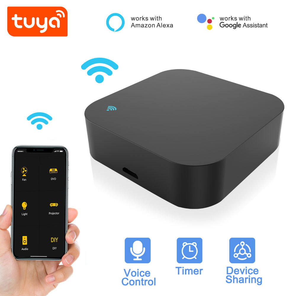 Tuya Smart WiFi IR+RF Remote Control (433/315Mhz) - Voice Control for Home Appliances