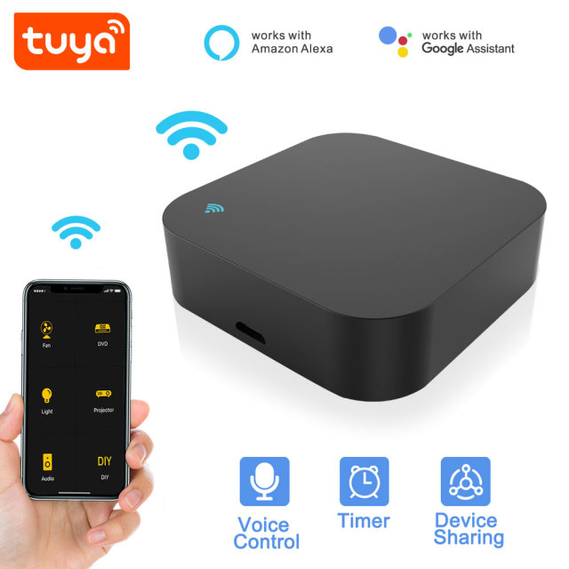 Tuya Smart WiFi IR+RF Remote Control (433/315Mhz) - Voice Control for Home Appliances