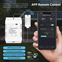 Tuya Smart WiFi Temp & Humidity Switch 16A 3000W - RF433 Controller with Energy Monitoring