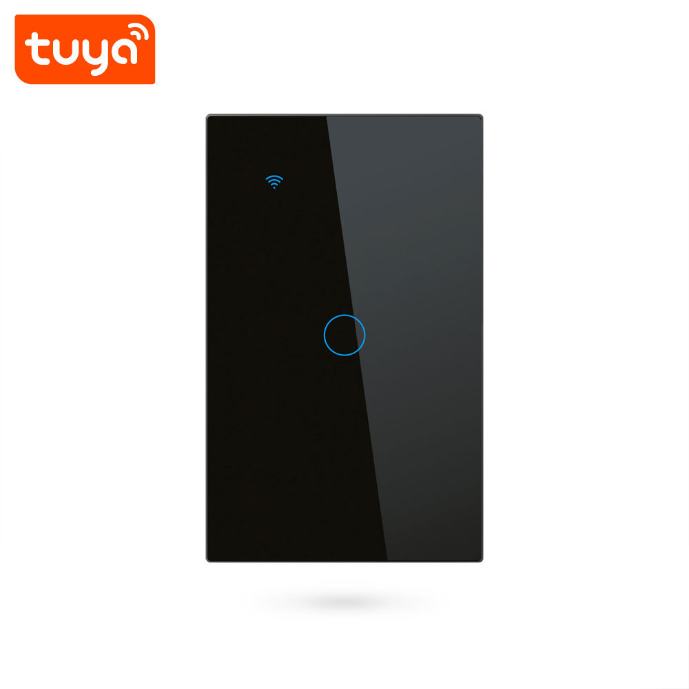 Tuya Smart 1-Gang WiFi Touch Wall Switch (US Standard) - Single Channel for Lamps