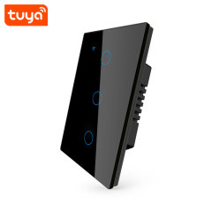 Tuya Smart 3-Gang WiFi Touch Wall Switch (US Standard) - 3-Channel for Lamps