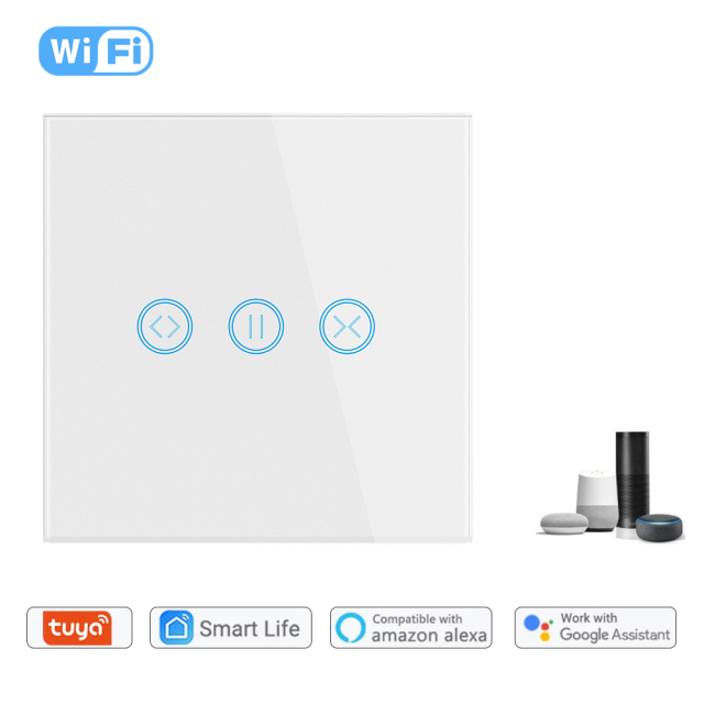 Tuya Smart EU WiFi Curtain Switch - Voice/App Control, Alexa/Google Home
