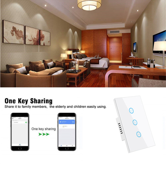 Tuya Smart WiFi Curtain Switch (US Version) – App Control for Curtains & Garage Doors